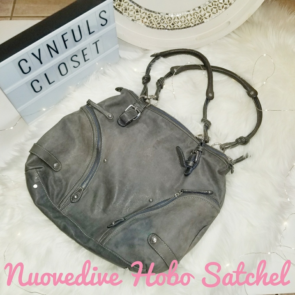 Nuovedive gray Hobo Satchel bag